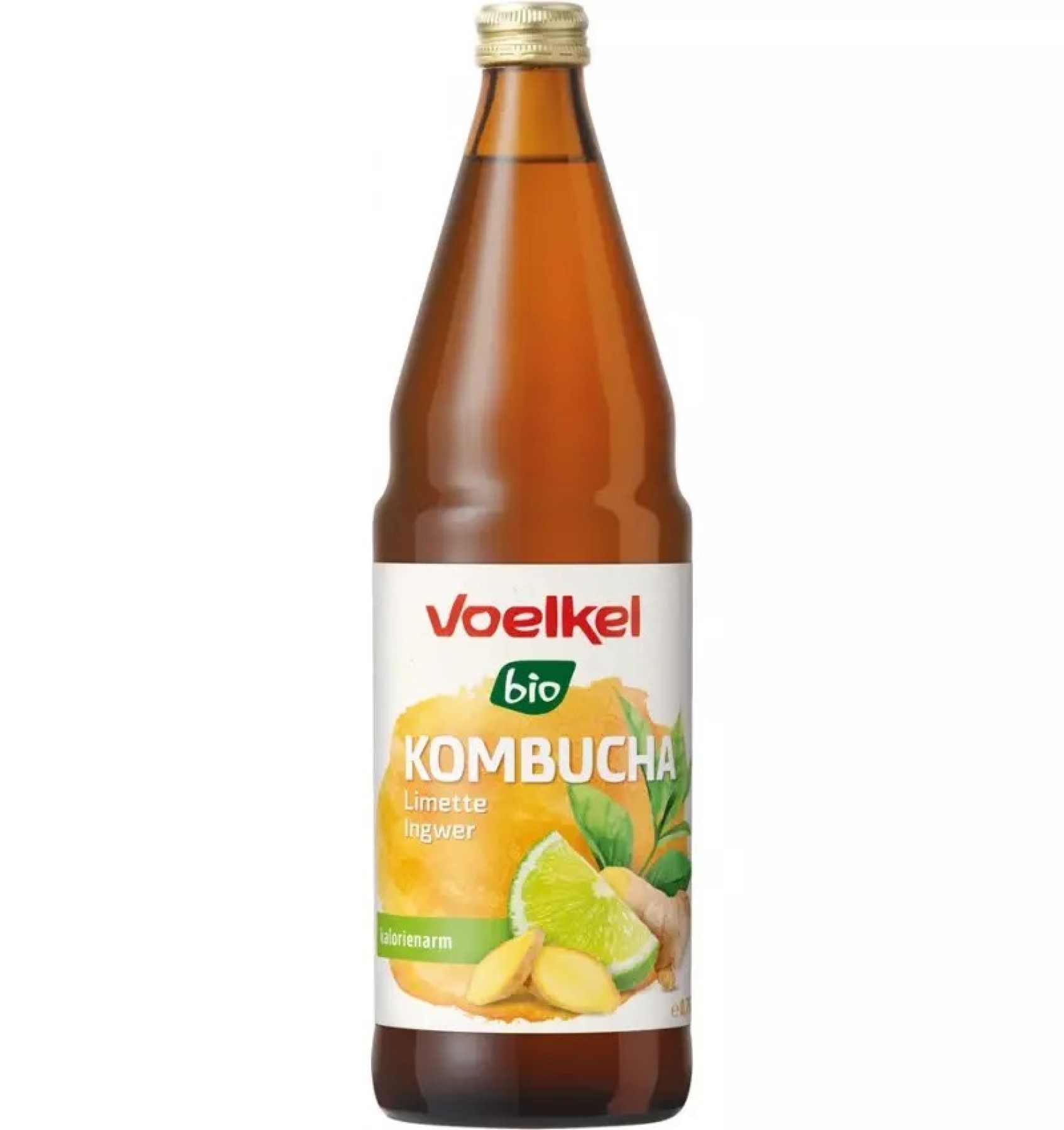 Bautura bio Kombucha cu limete si ghimbir, 0,75L