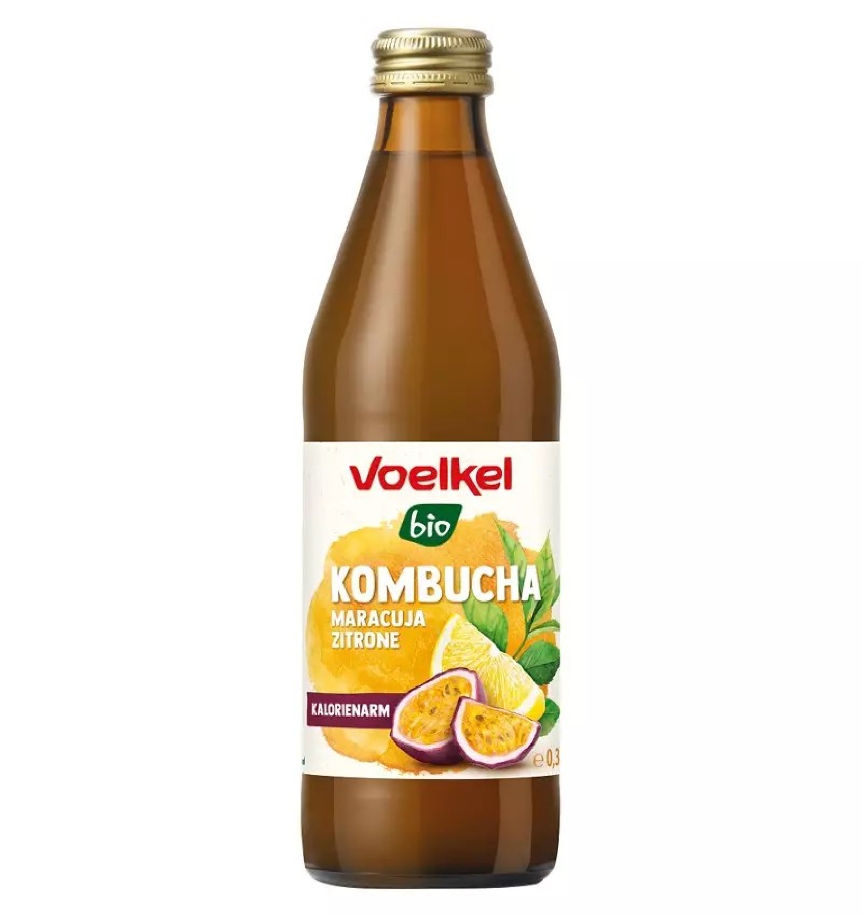 Bautura bio de kombucha cu maracuja si lamaie, 330ml