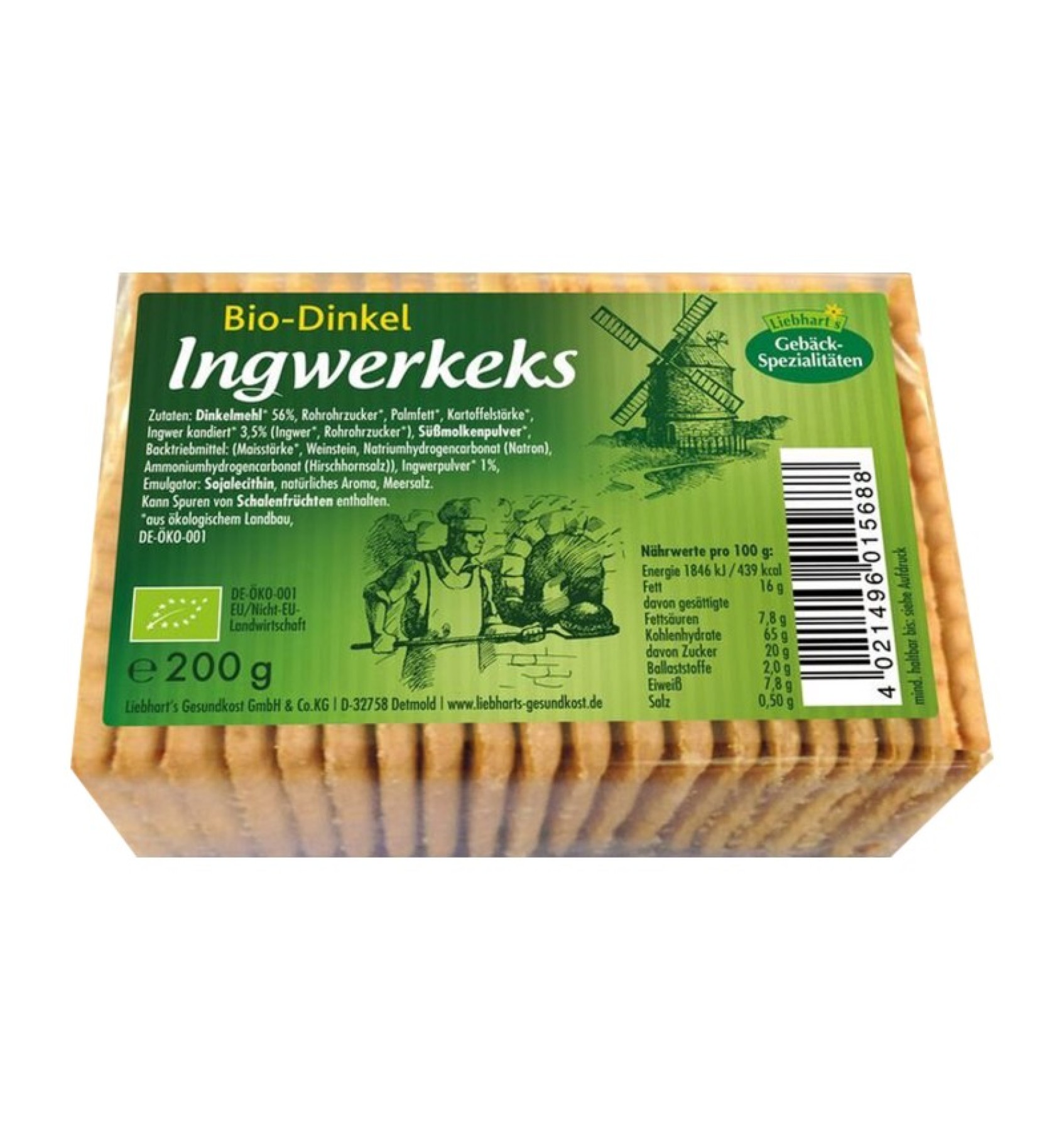 ECO/BIO Biscuiti din grau spelta cu ghimbir 200g