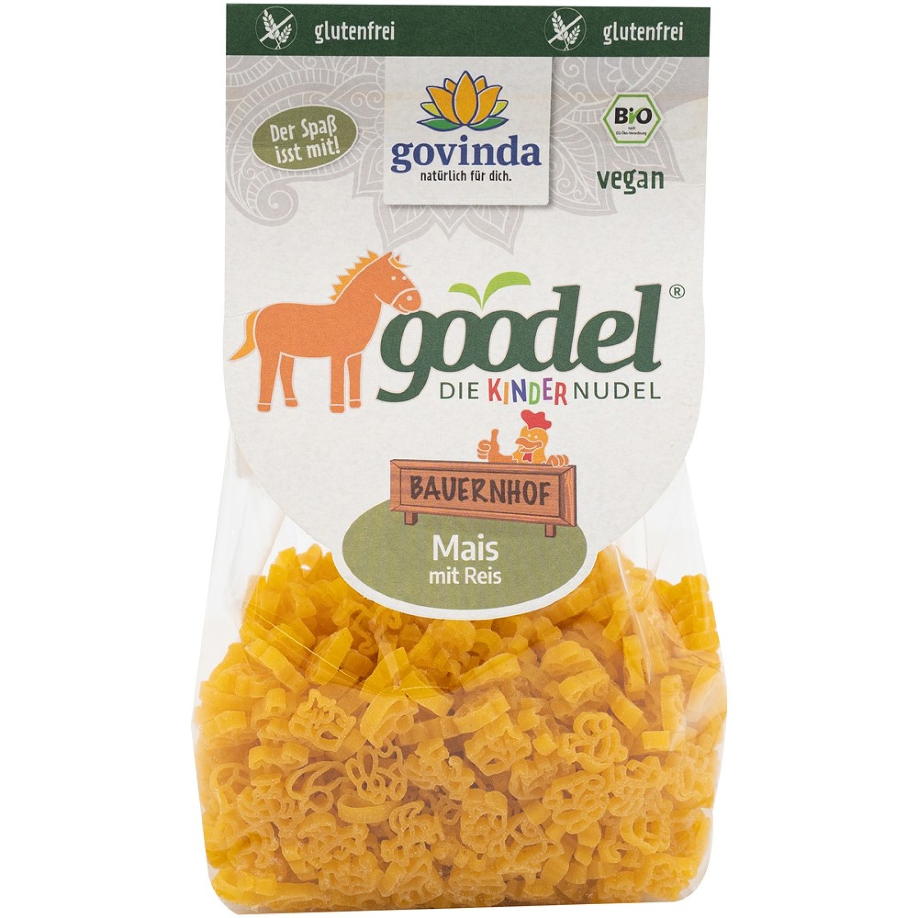 Paste animalute din ferma din porumb si orez fara gluten pentru copii, eco - 250 g