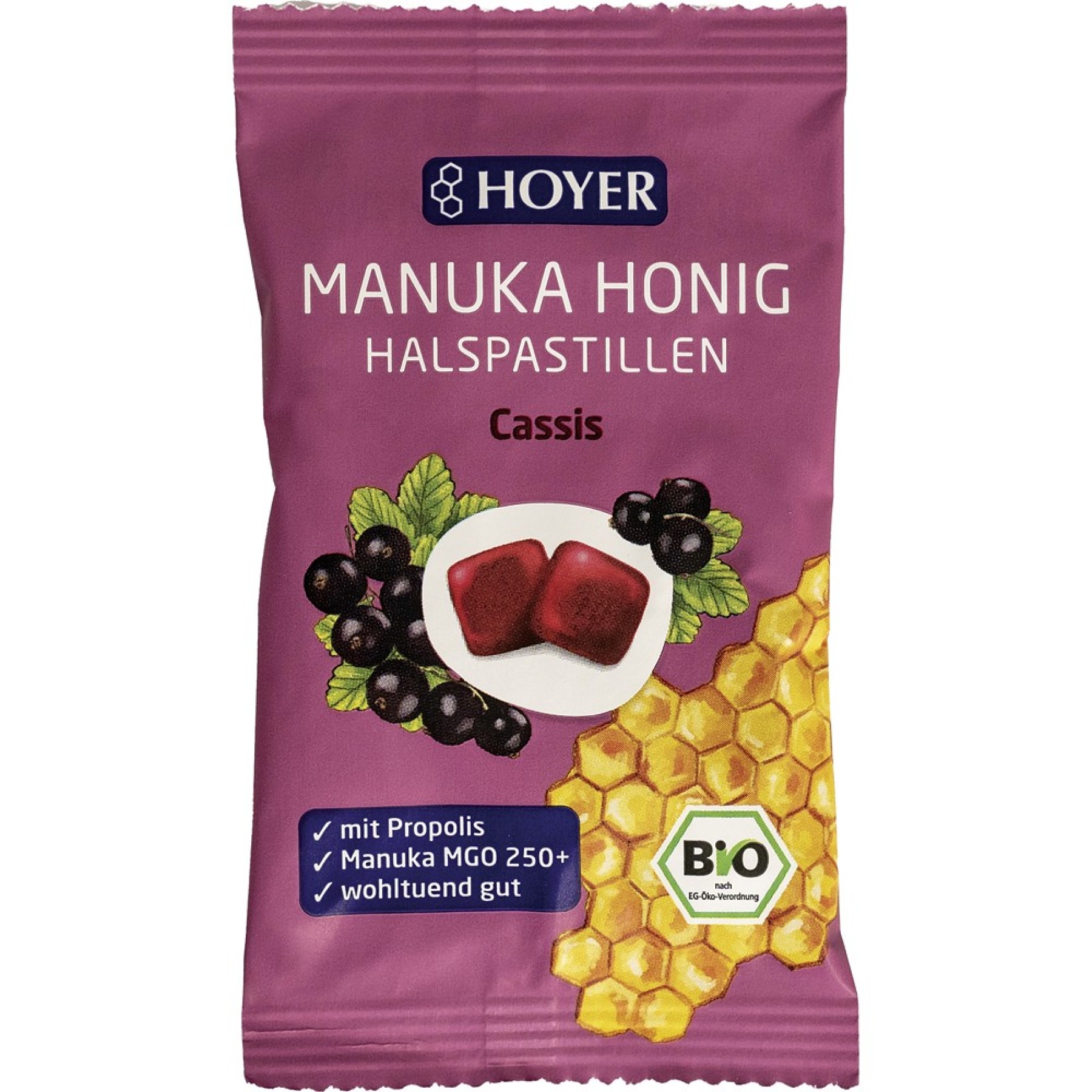 Dropsuri cu propolis coacaze si miere de Manuka 250 fara gluten, eco - 30 g