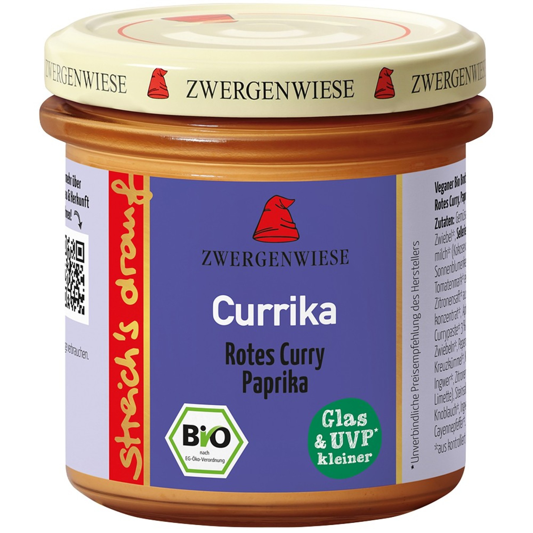 Pasta tartinabila cu ardei si curry fara gluten, eco - 135 g