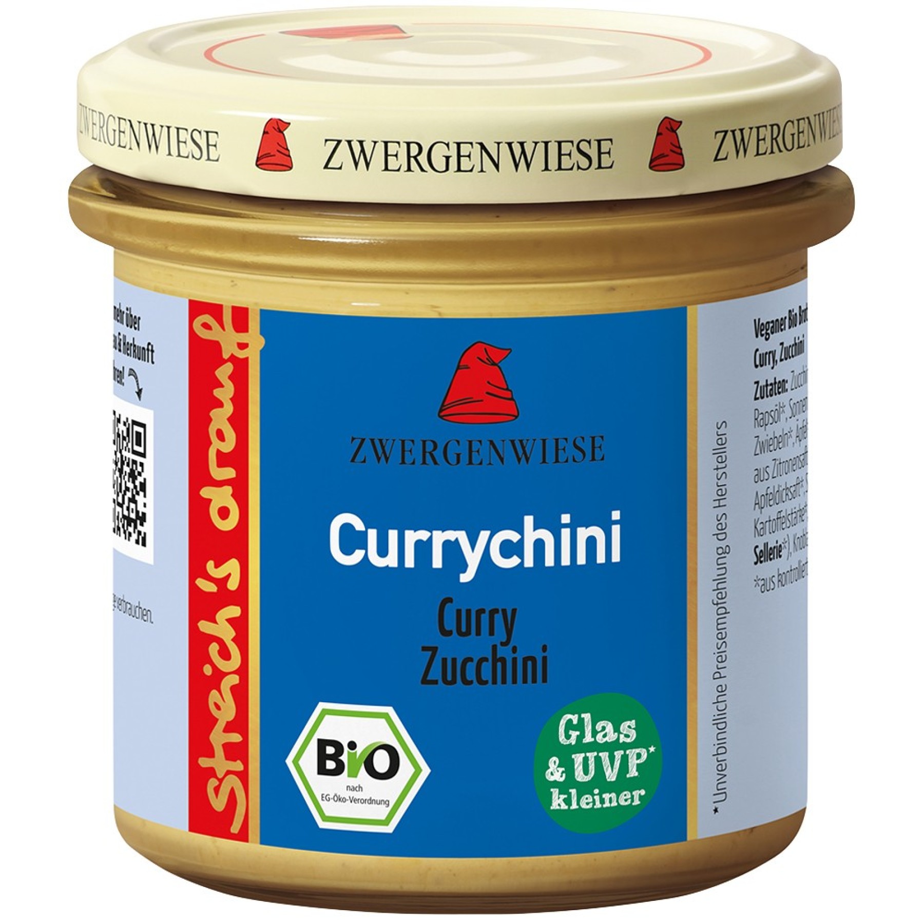 Crema tartinabila cu curry si zucchini fara gluten, eco - 135 g
