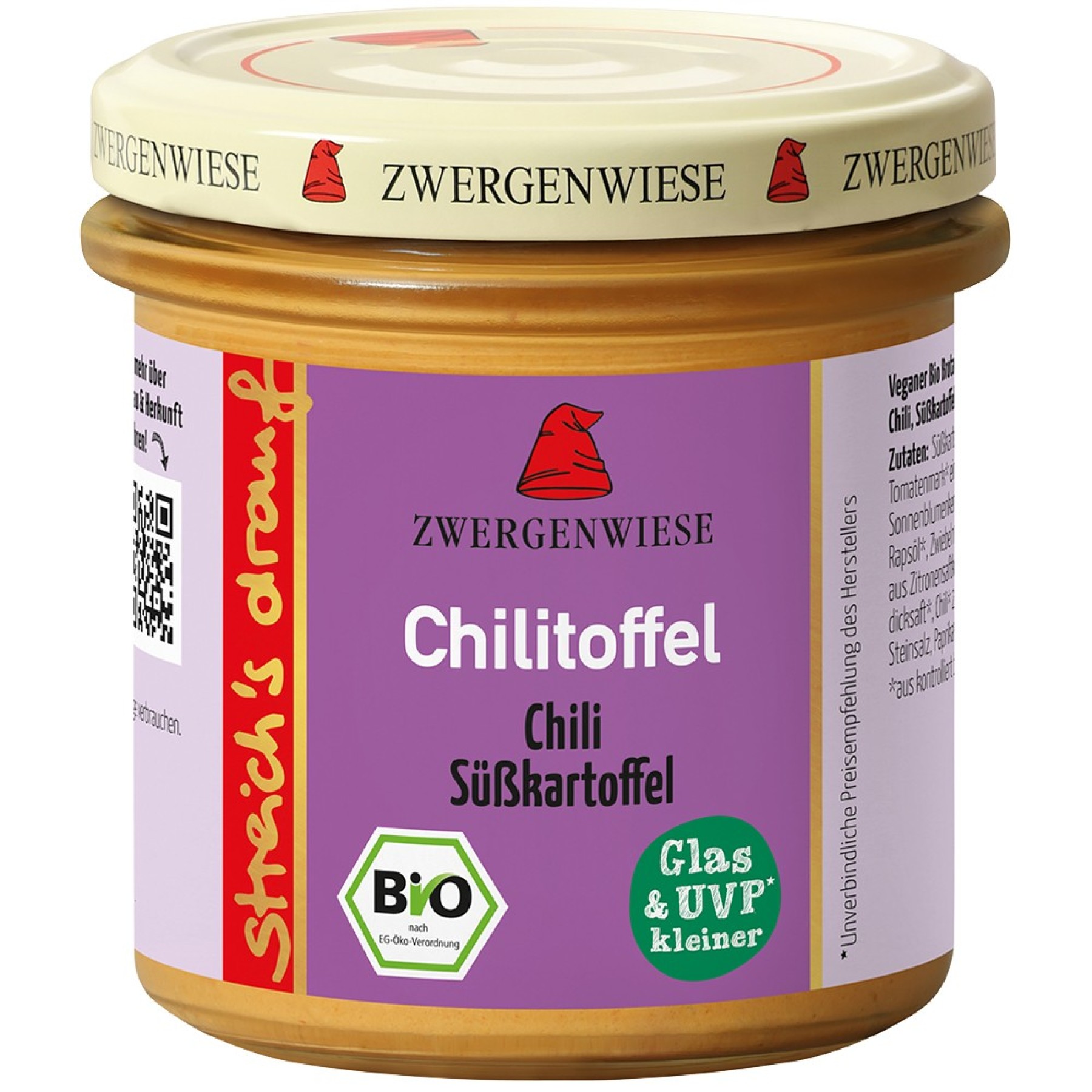 Crema tartinabila cu chili si cartof dulce fara gluten, eco - 135 g