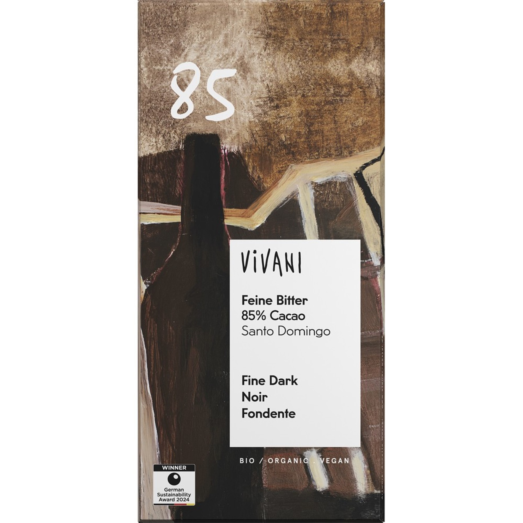 Ciocolata amaruie cu 85% cacao vegana, eco - 80 g