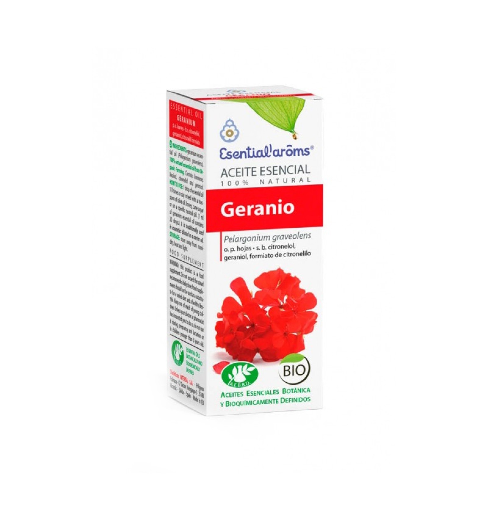 Ulei esential bio de geranium, 10ml