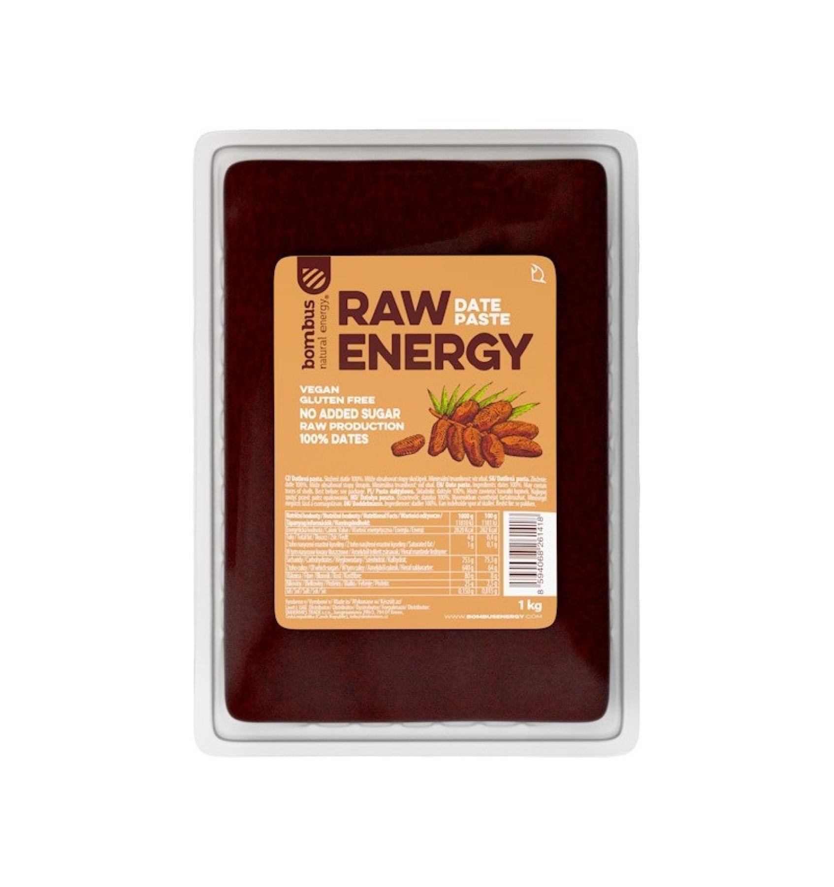 Superaliment: Pasta pura de curmale 1kg Raw Energy, fara gluten
