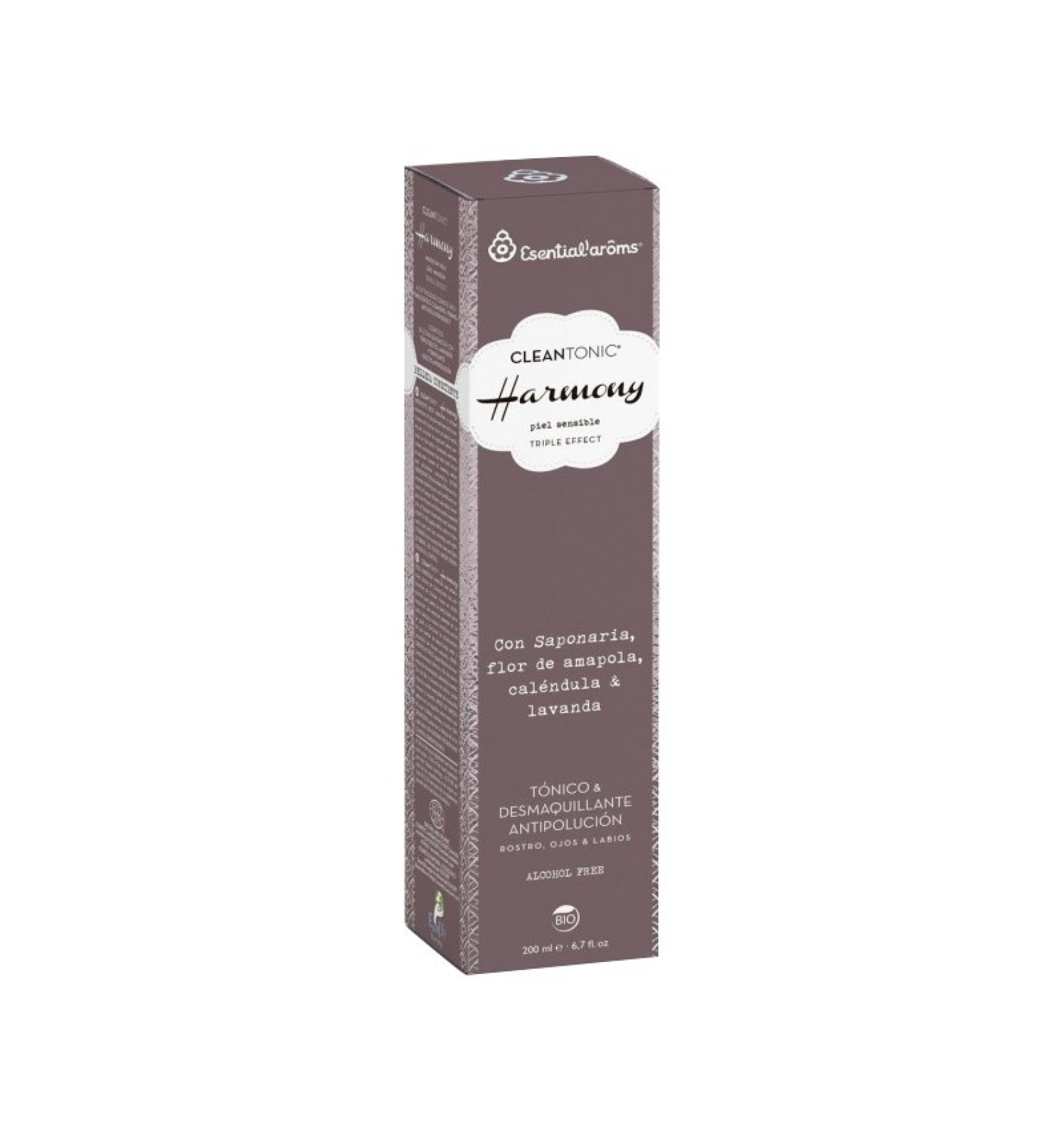 Toner si demachiant bio pentru fata, ochi si buze, CleanTonic Harmony, 200 ml