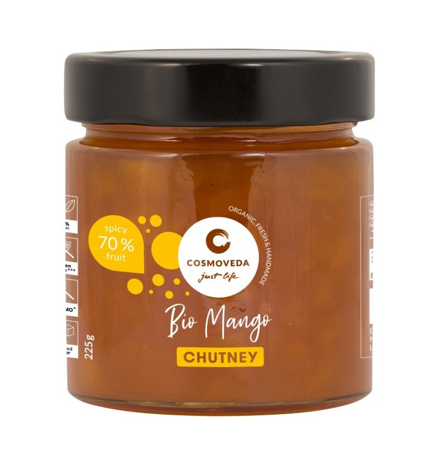 Chutney bio de mango, 225g cosmoveda