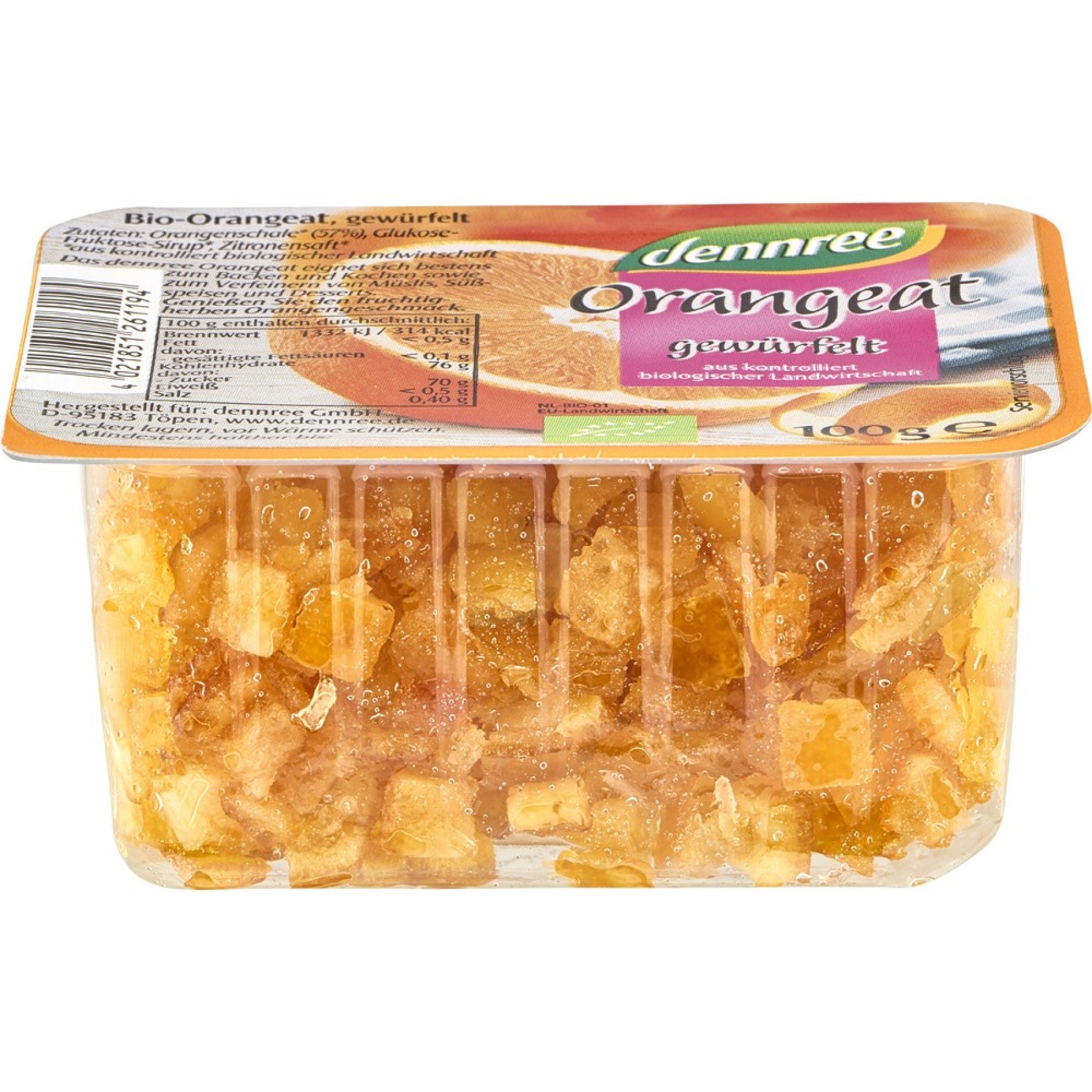 Coaja de portocala confiata, eco - 100 g