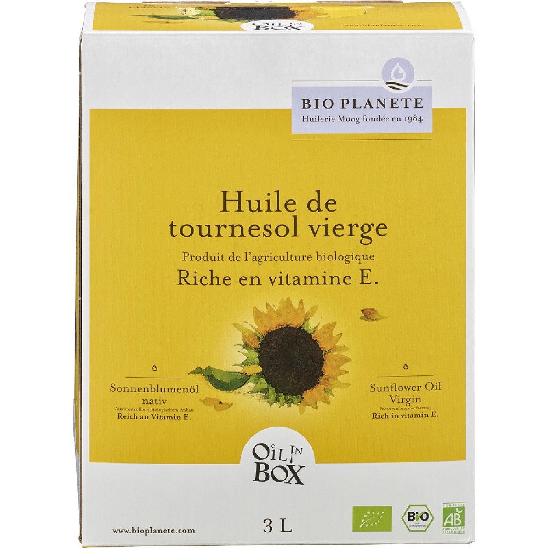 Ulei de floarea-soarelui virgin, eco - 3 L