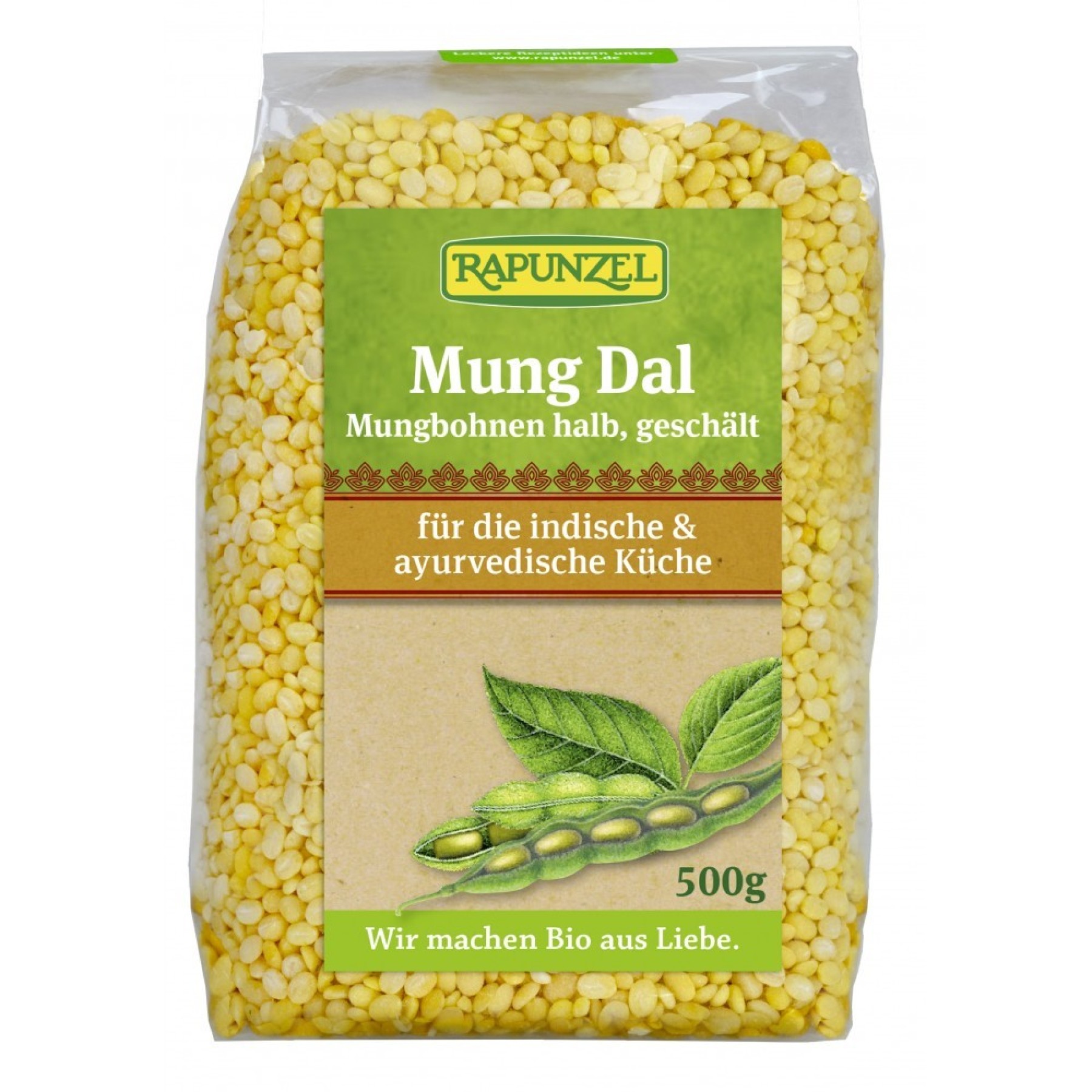 Fasole mung jumatati Mung Dal, eco - 500 g