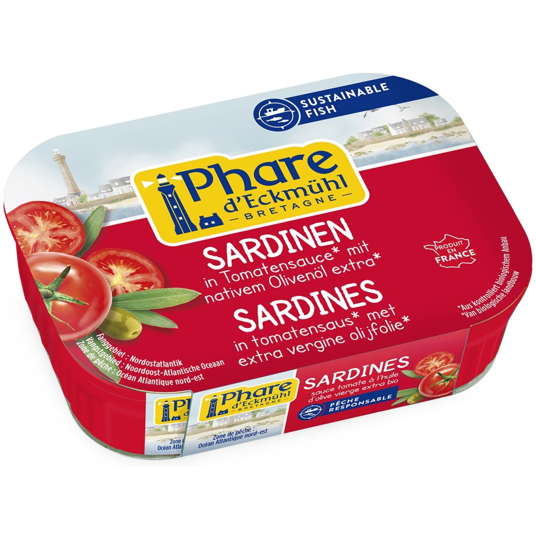 Sardine in sos de rosii bio cu ulei de masline bio extravirgin - 135 g
