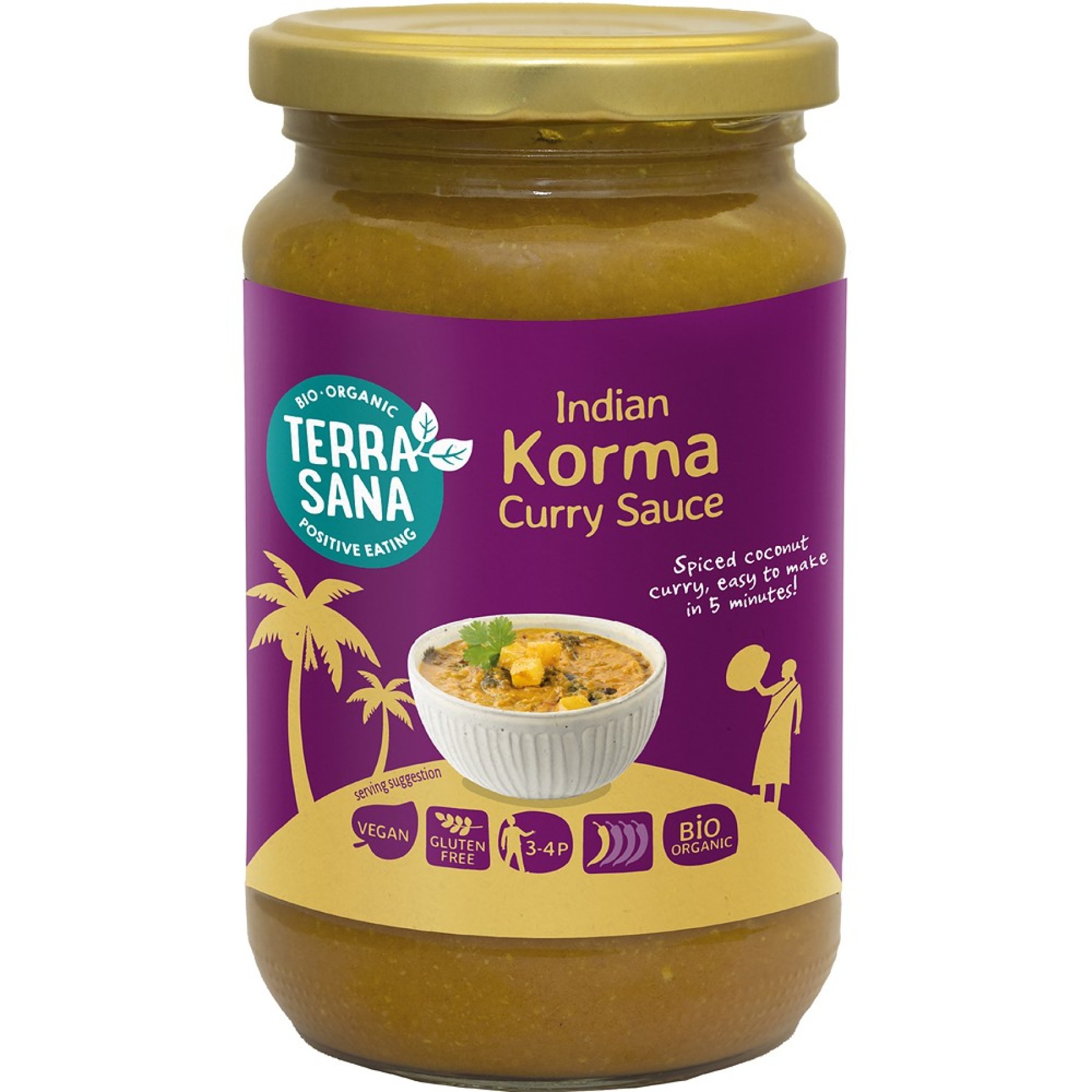 Sos bio de curry indian Korma fara gluten - 350 g