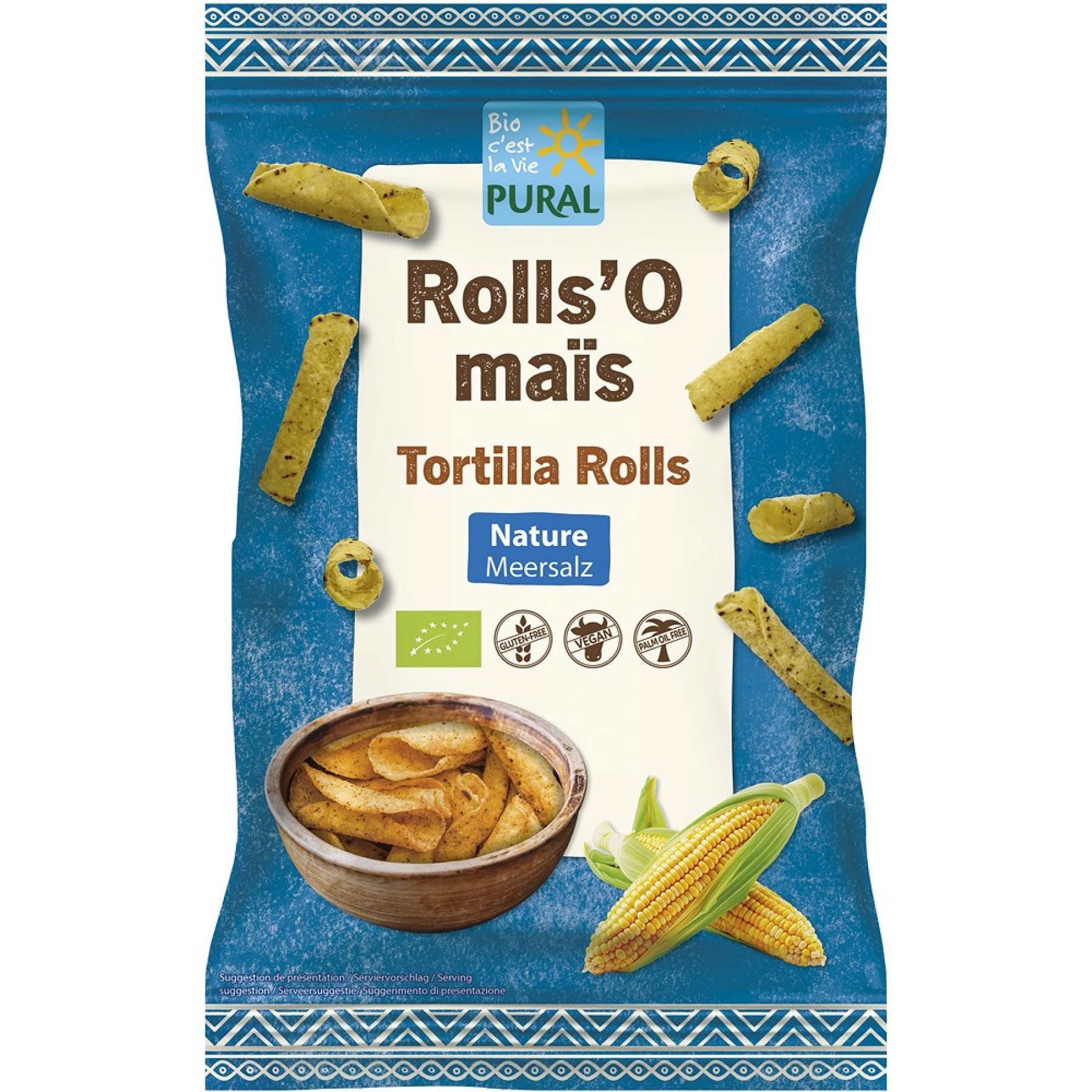 Tortilla rolls cu sare de mare fara gluten, eco - 125 g