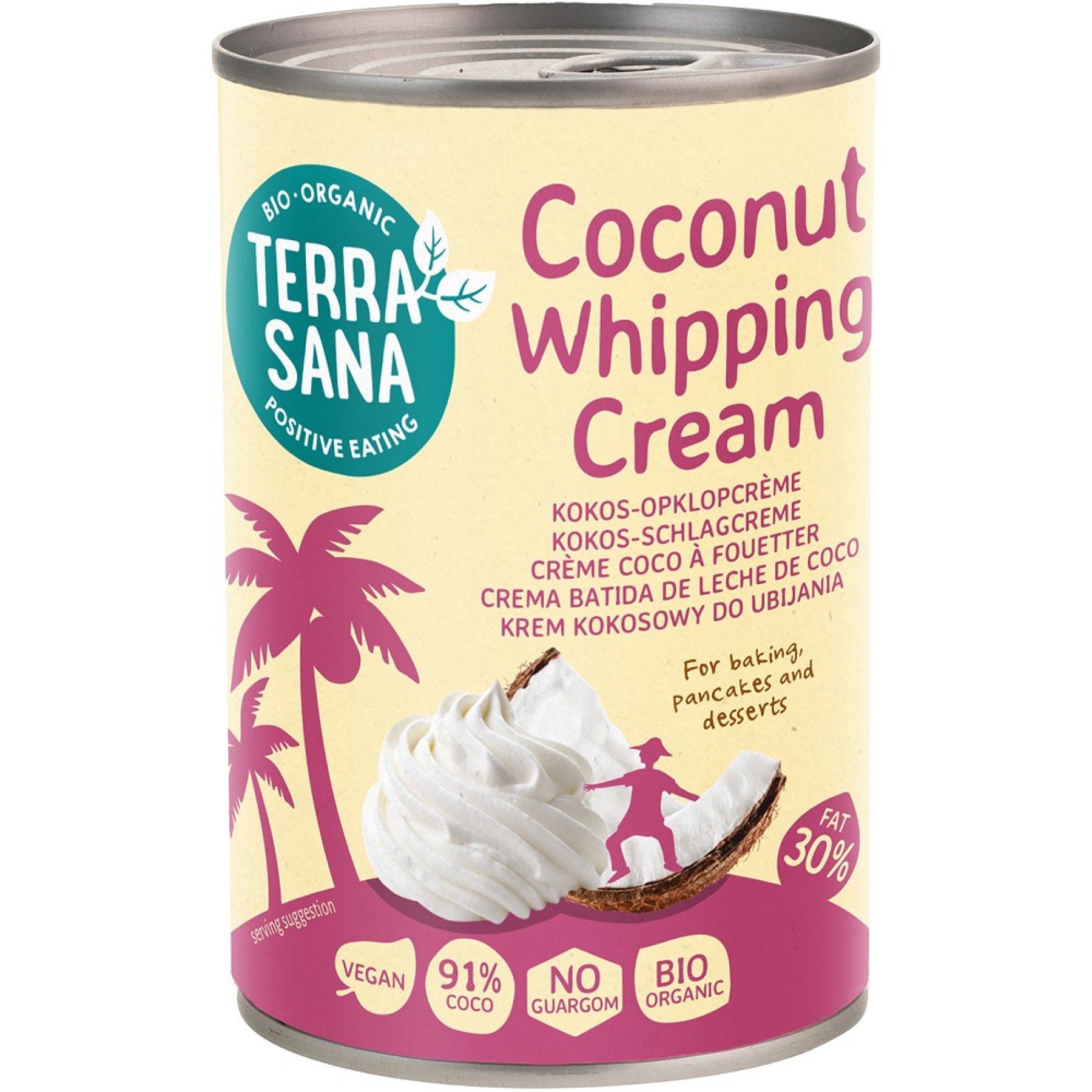 Crema de cocos pentru frisca vegana, eco - 400 ml