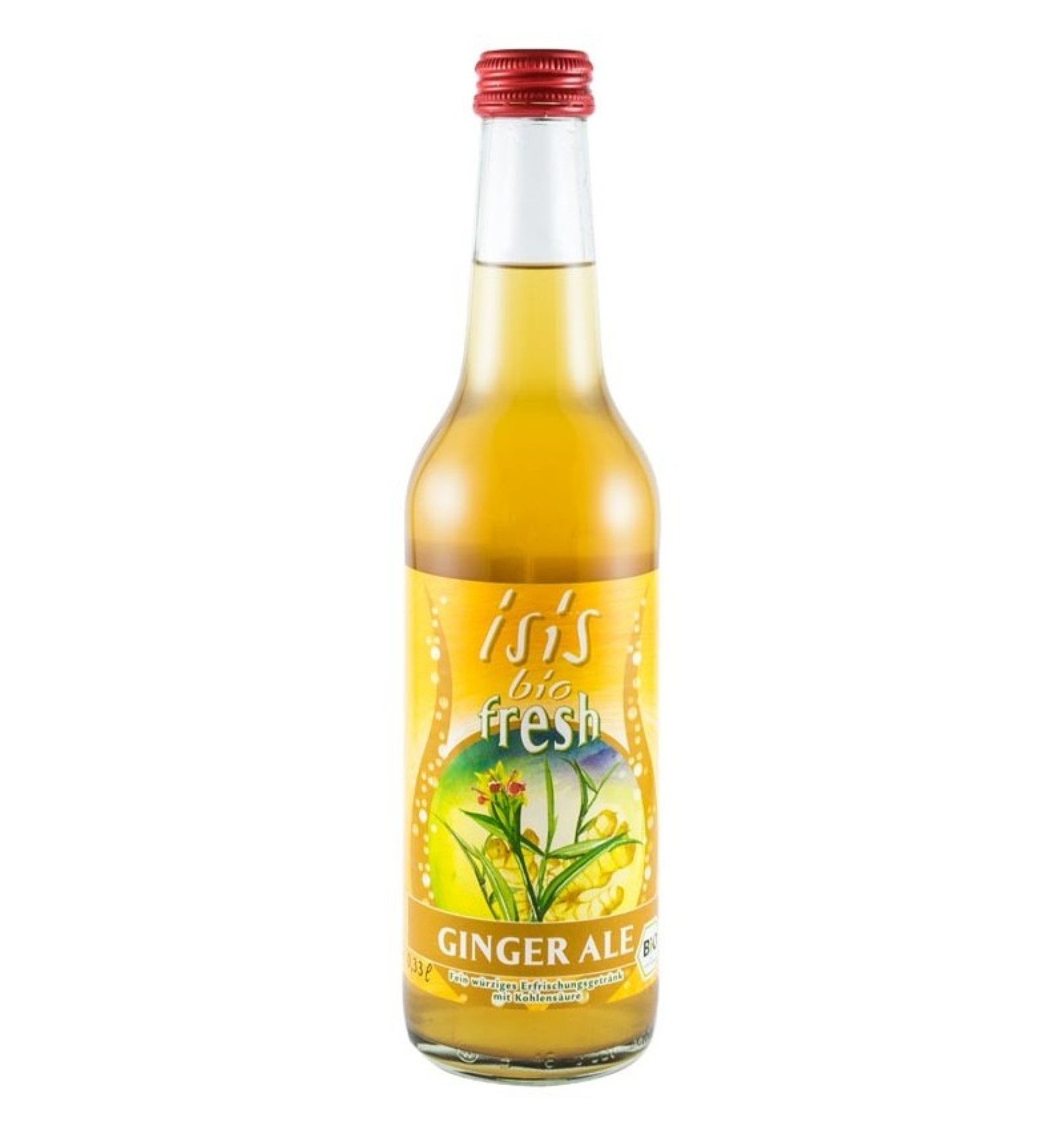 Limonadă acidulată BIO de ghimbir, 0,33L Isis