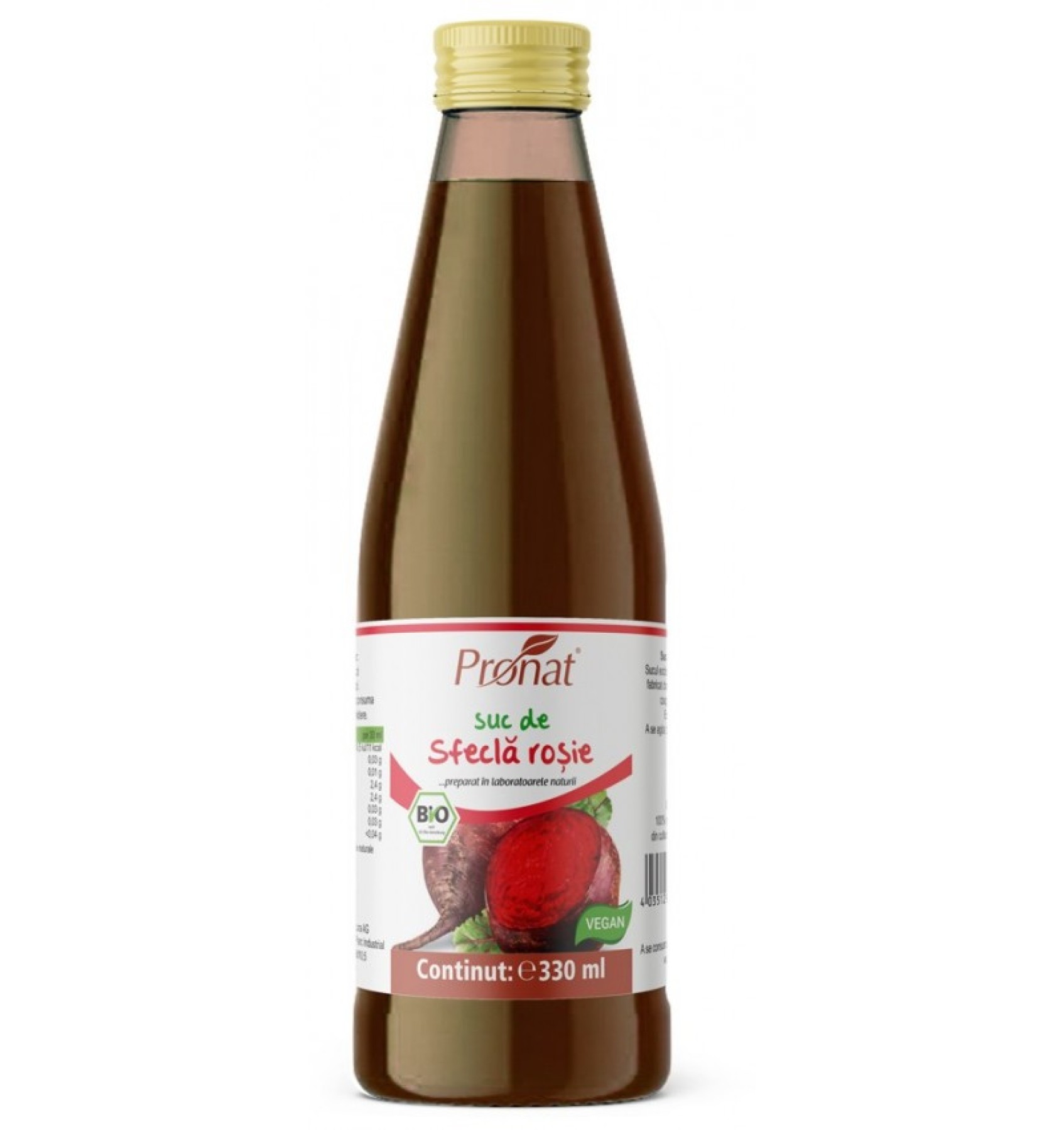Suc de sfecla rosie, 100%, bio, 330 ml