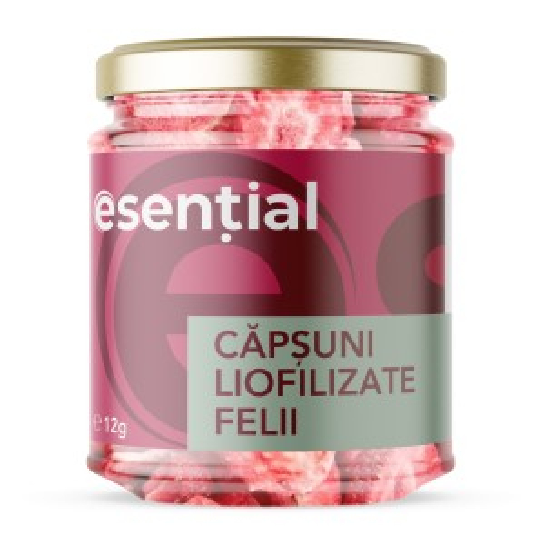 Capsuni liofilizate felii, 12g