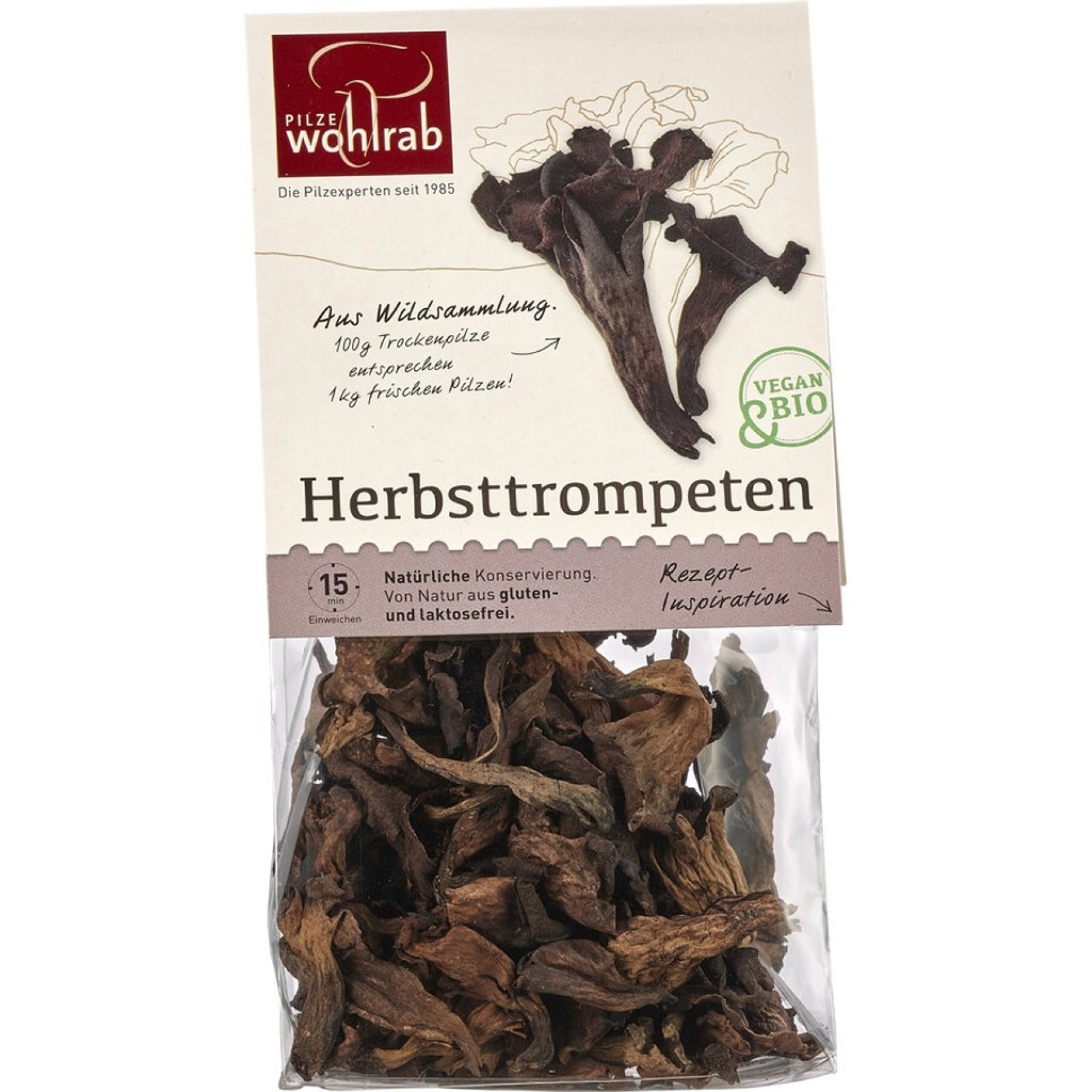 Ciuperci trompete negre deshidratate nativ fara gluten, eco - 20 g