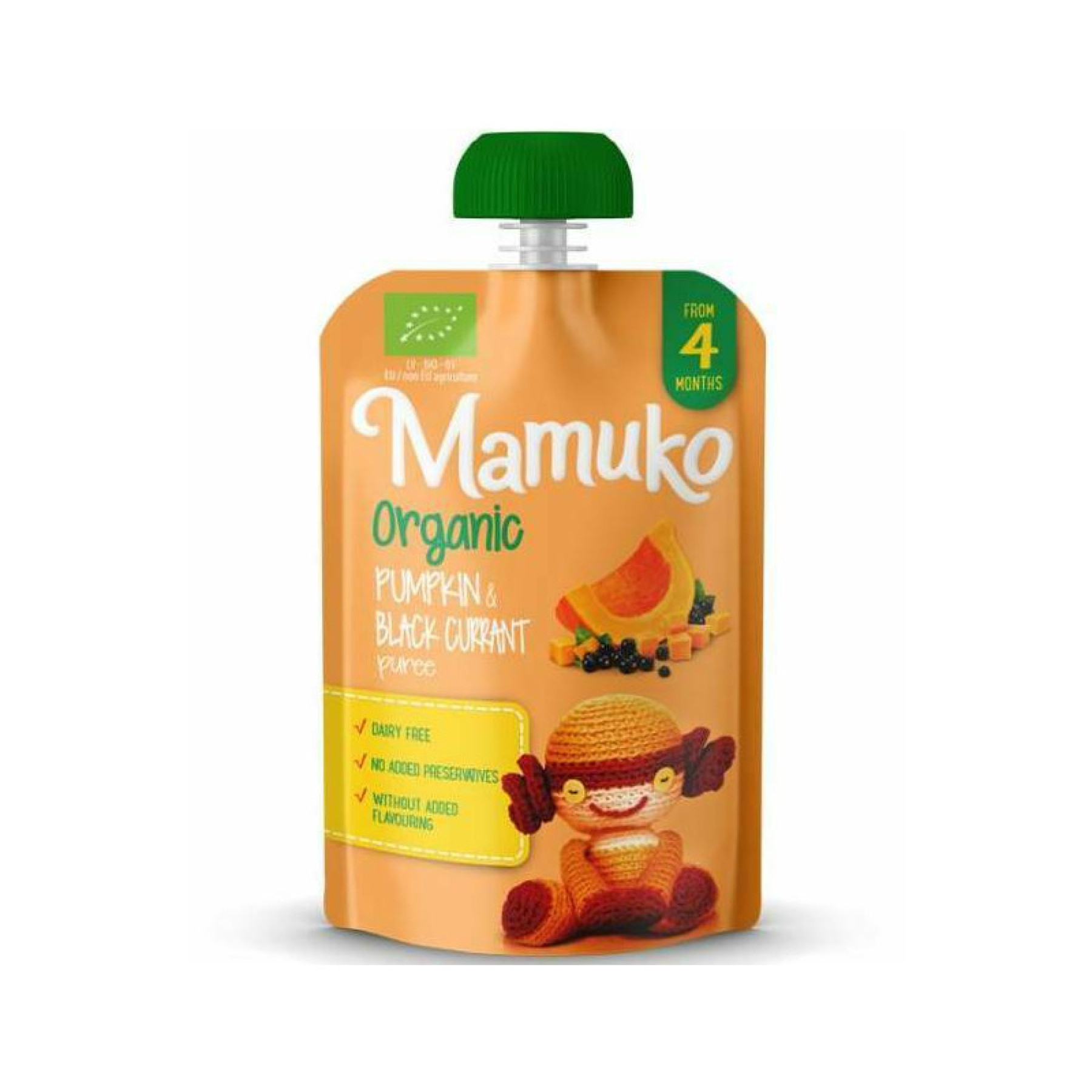 Piure de dovleac si coacaze bio 4+ luni 100g Mamuko
