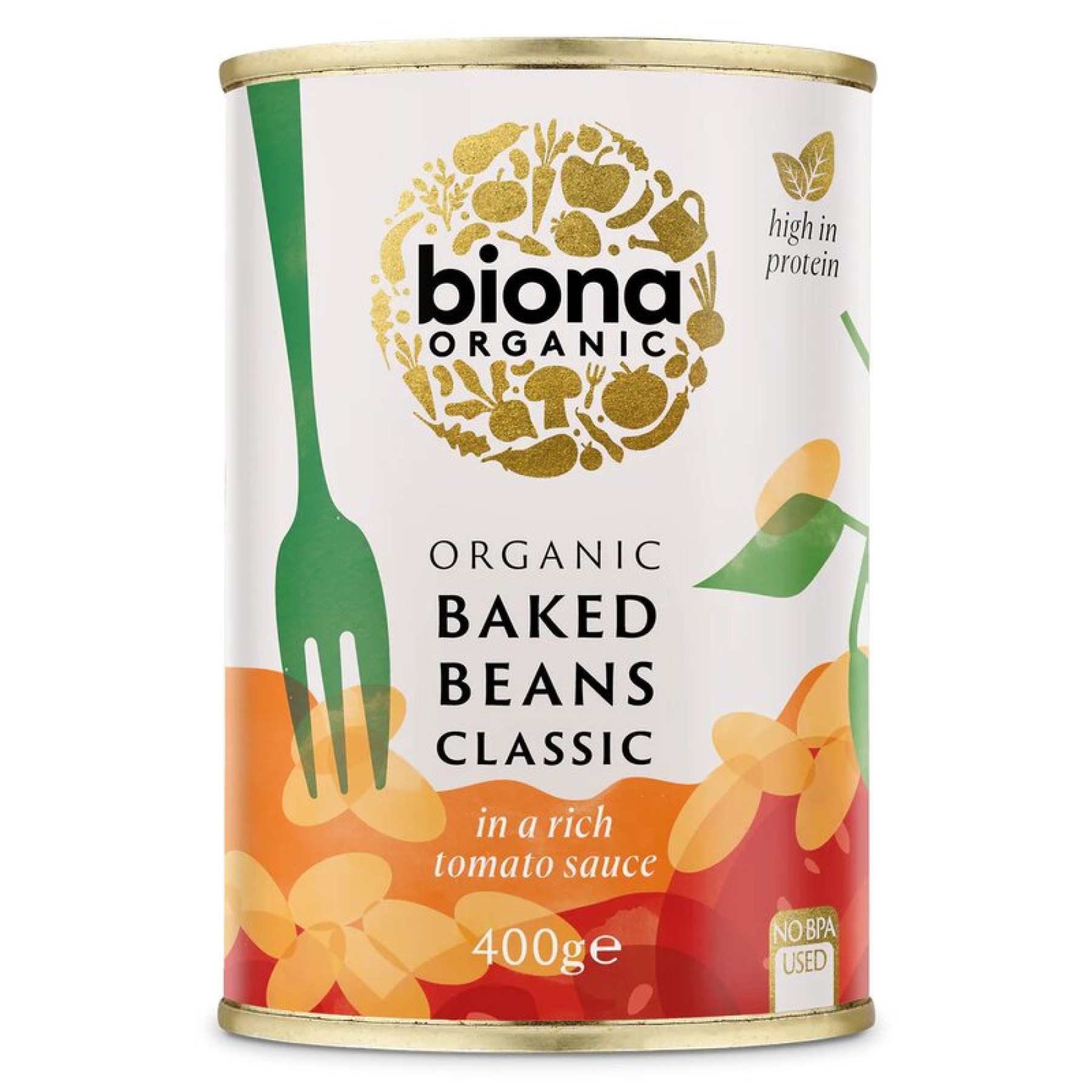 Fasole haricot in sos de rosii la conserva bio 400g Biona