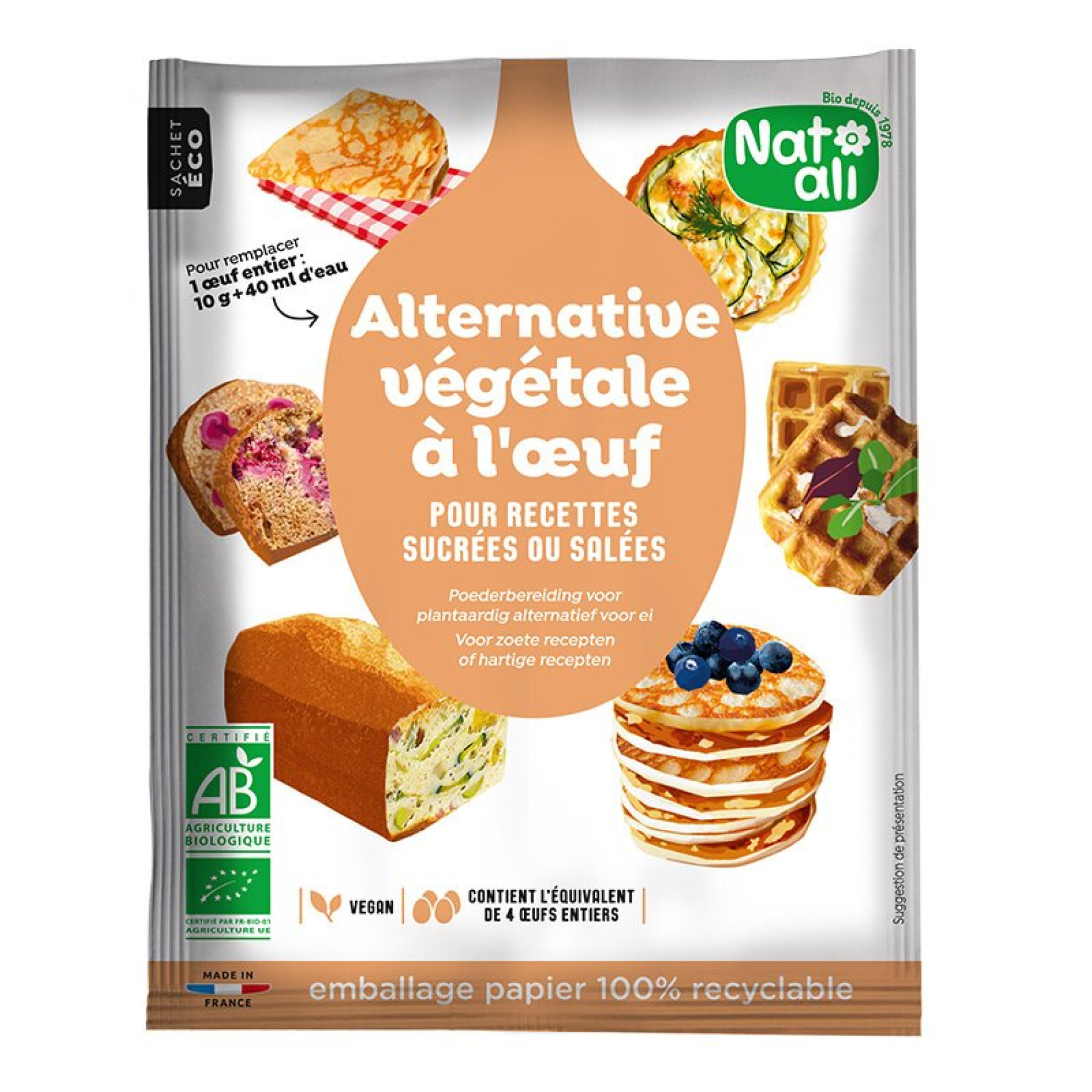Inlocuitor pentru oua bio 40g Nat-ali