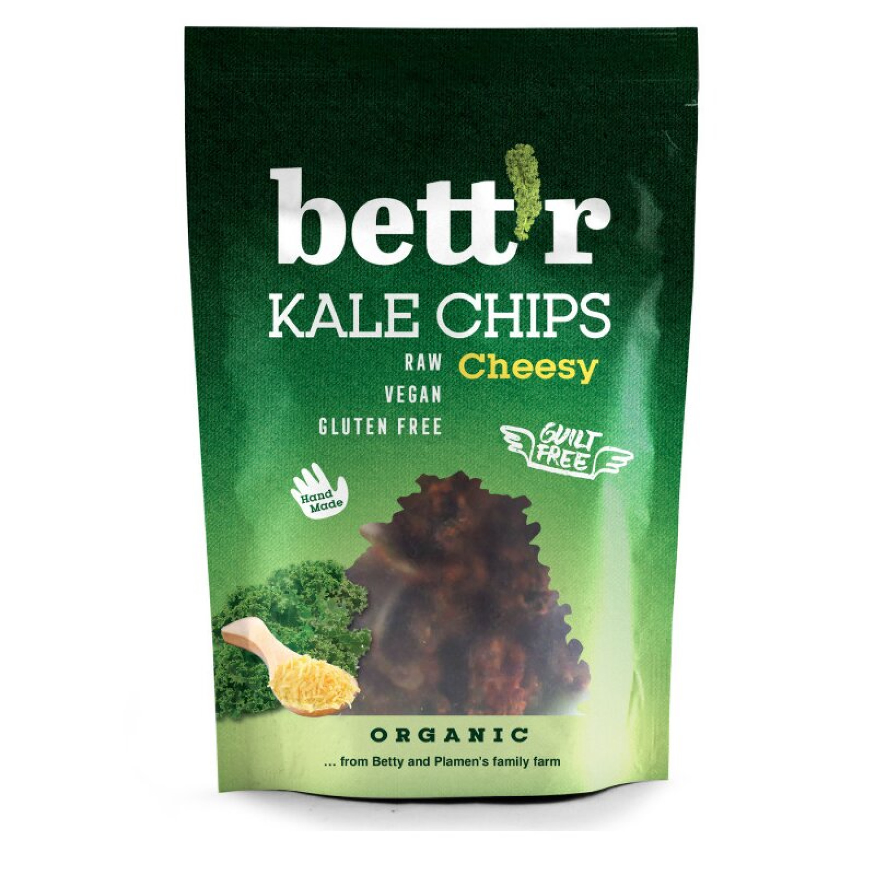 Chips din kale cu aroma de branza bio 30g Bettr