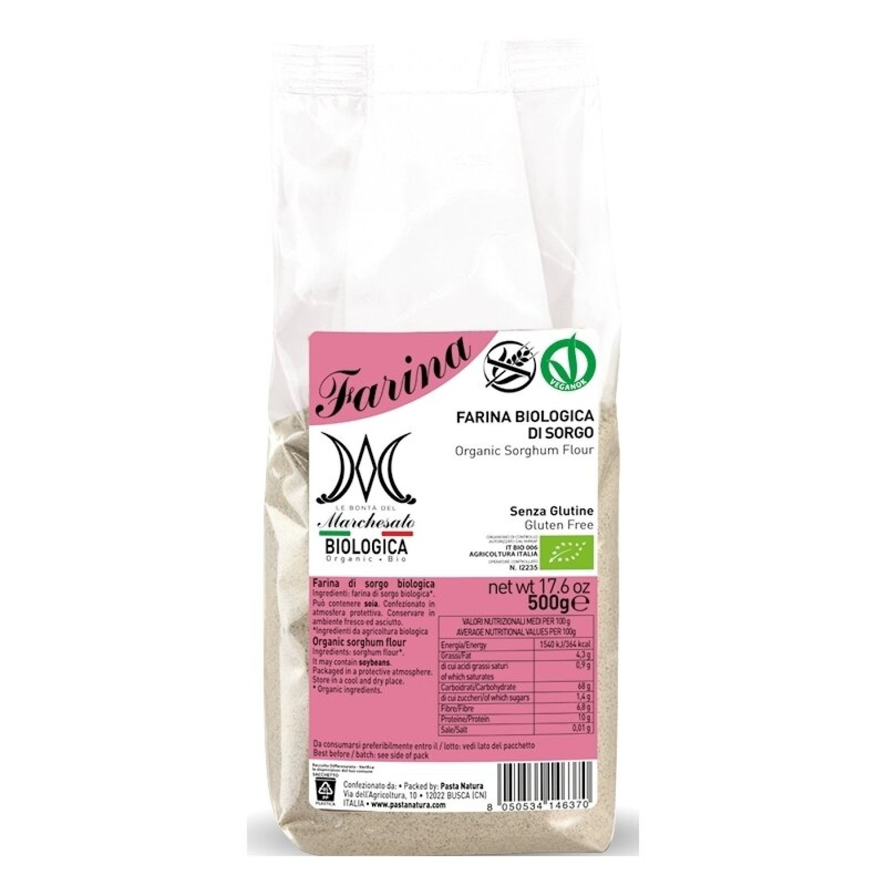 Faina de sorg bio 500g Marchesato
