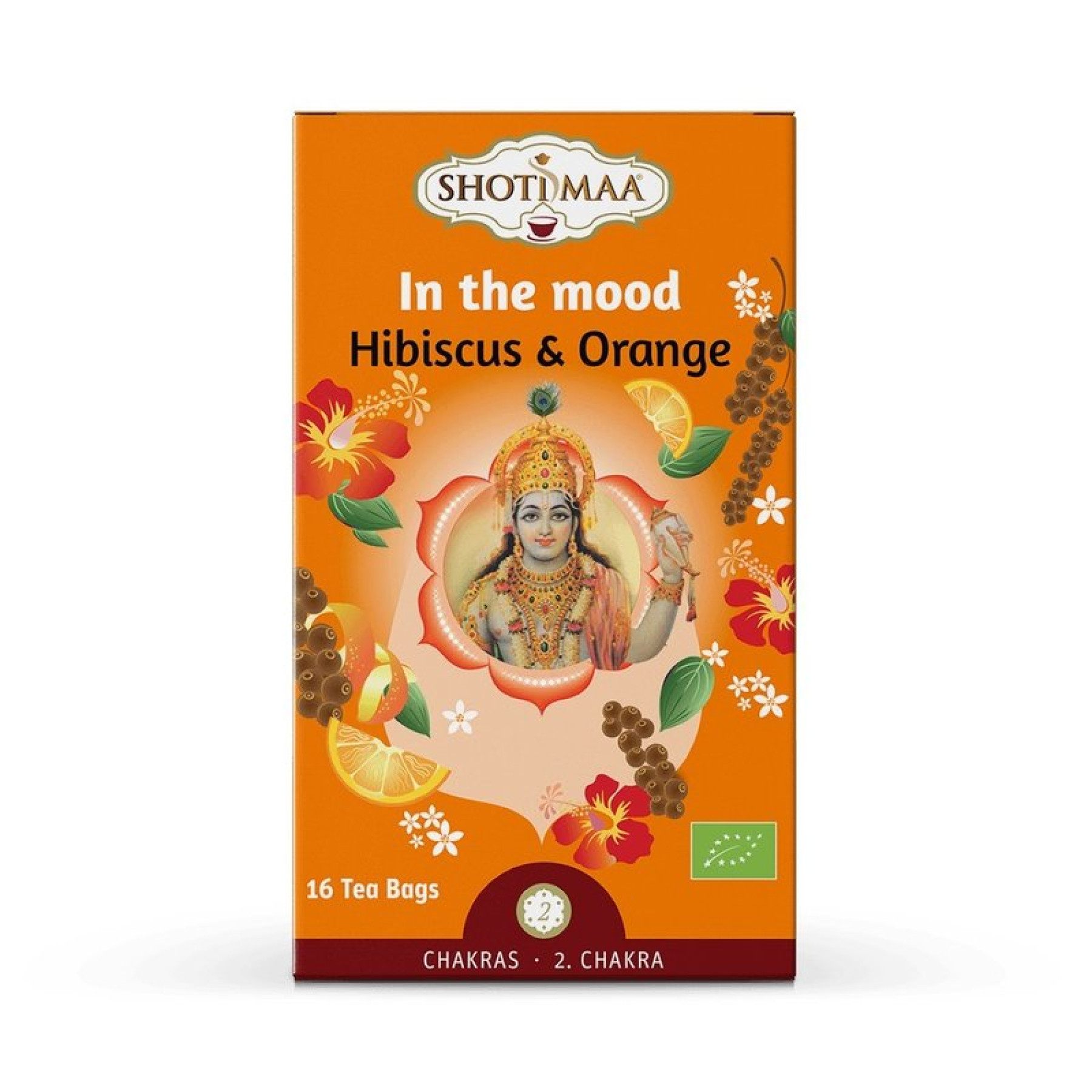 Ceai chakras - in the mood - hibiscus si portocala bio 16dz x 2g 32g Shotimaa