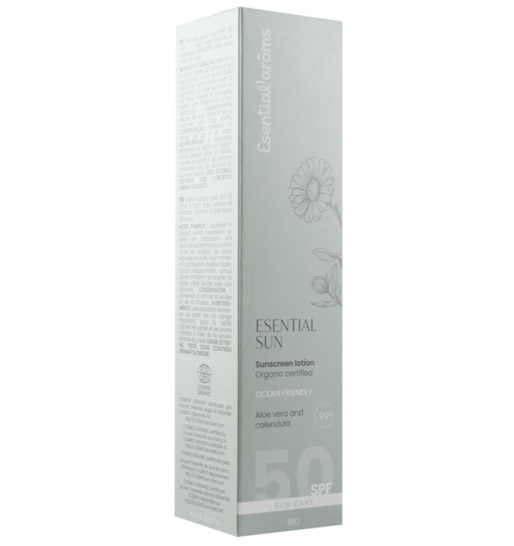 Bio Lotiune pentur plaja cu SFP50, cu aloe vera si galbenele, 100ml