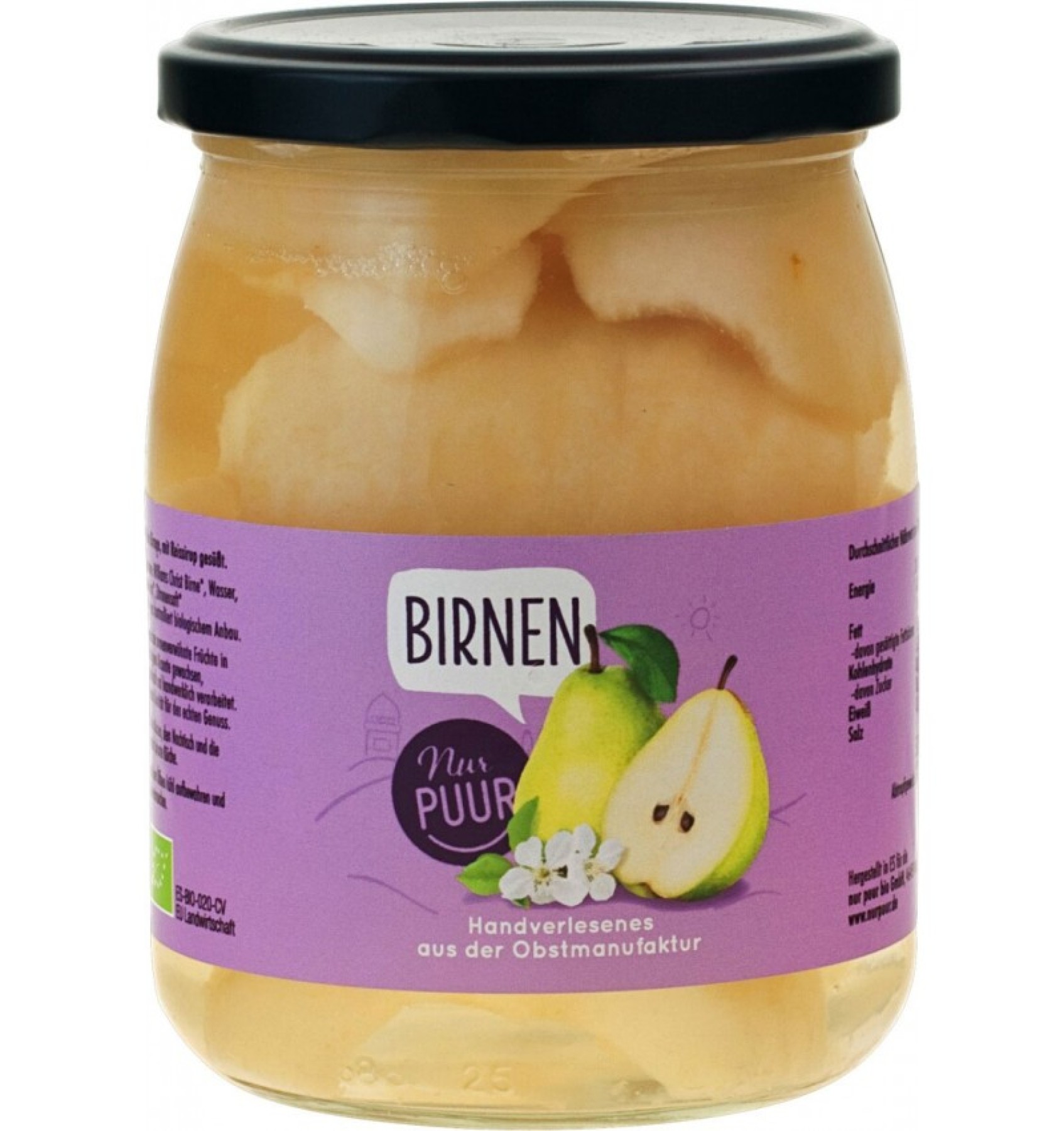 Compot bio de pere 500 g nur puur