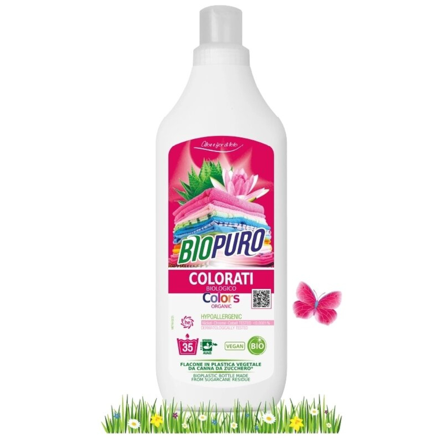 Detergent pentru rufe colorate hipoalergen ecologic 1l Biopuro