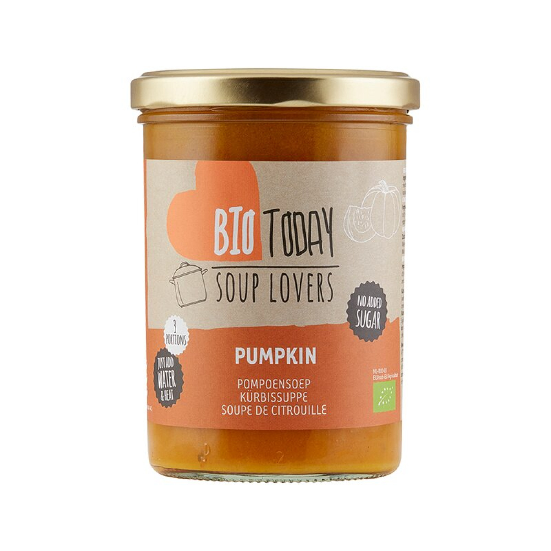 Supa crema de dovleac, bio, 400ml, Bio Today