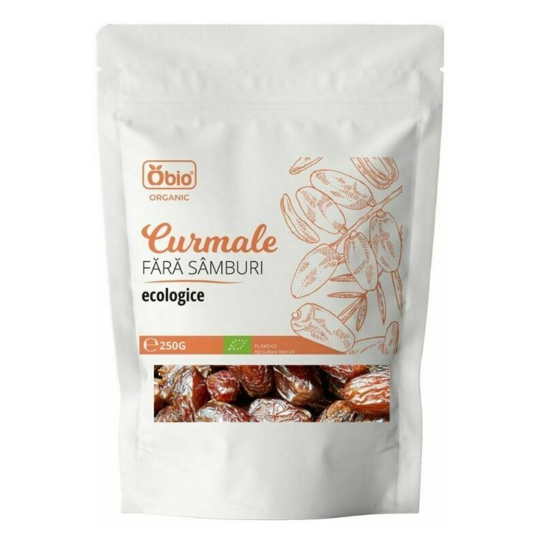 Curmale fara samburi bio 250g Obio