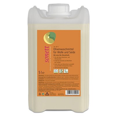 Detergent lichid pentru lana si matase ecologic 5l Sonett