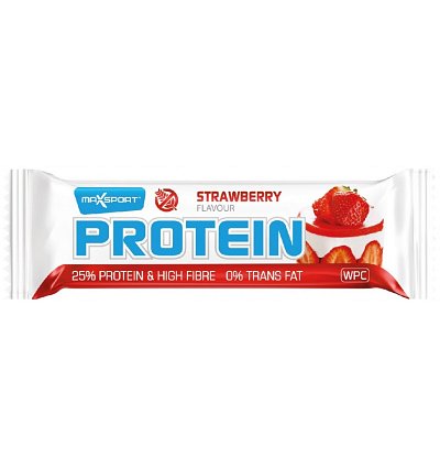 Baton proteic cu capsuni, 60 g