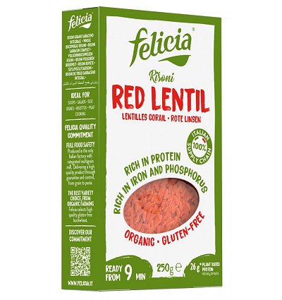 RISONI CU LINTE ROSIE, BIO, 250g Felicia