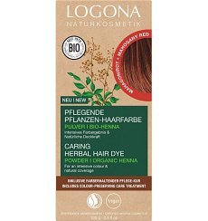Vopsea de par bio pe baza de plante, rosu Mahon 100g