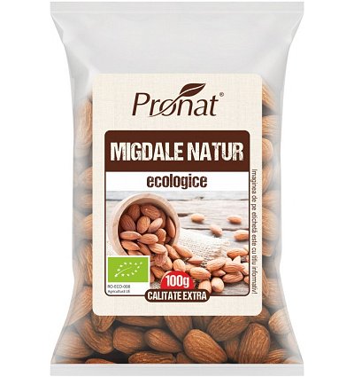 Migdale bio natur samburi, 100g, 12-14mm