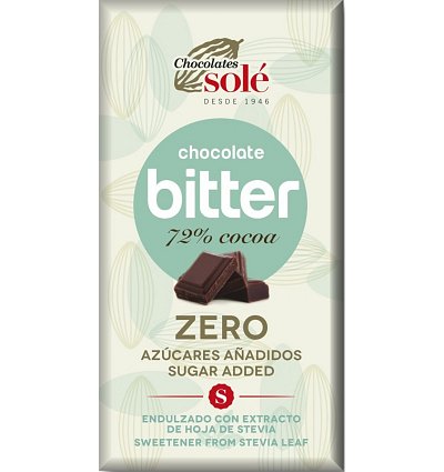 Ciocolata neagra cu stevie, minim 72% cacao, 100g chocolates