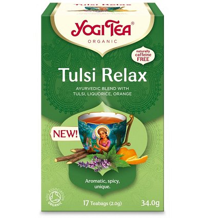 Ceai bio Tulsi Relax 17 pliculete a 2,0 g (34,0 g) Yogi