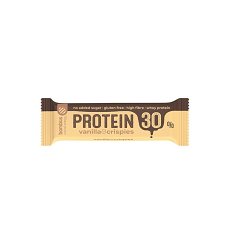 BATON PROTEIC CU VANILIE SI CRISPIES, 30% PROTEINE, 50G