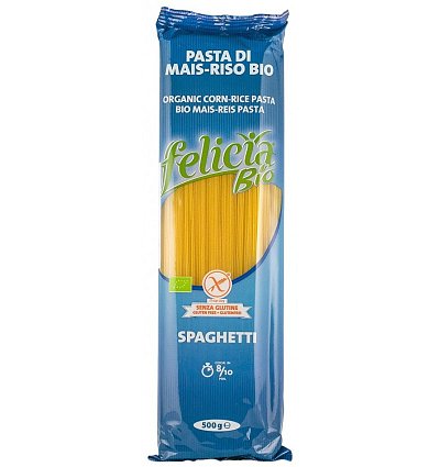 Spaghetti BIO din faina de malai si orez, 500 G Felicia