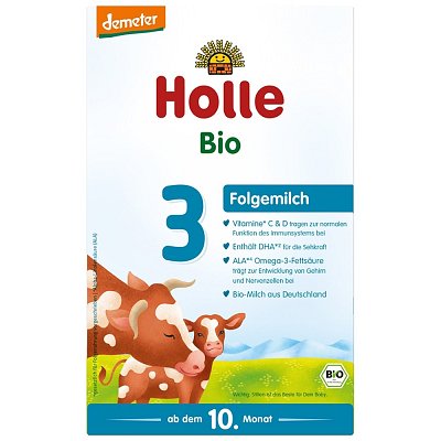 Lapte praf bio de vaca pentru sugari 10 luni formula 3 demeter - 600 g