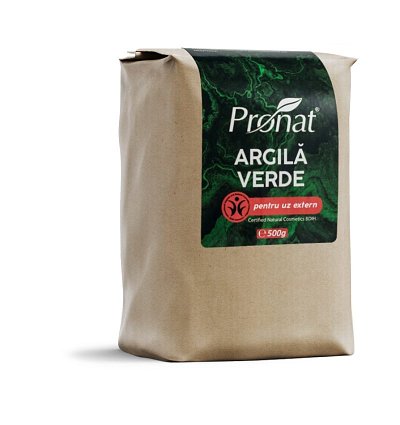 Argila verde fina, pentru uz extern, 500g argital