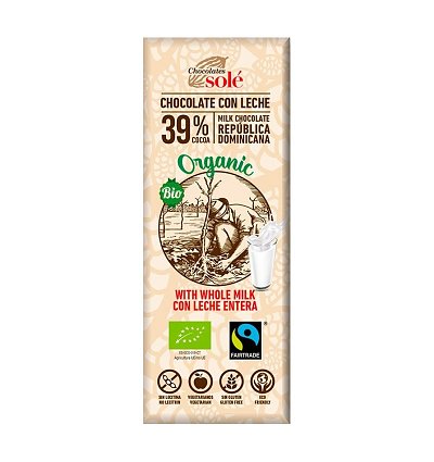 Mini tableta ciocolata BIO cu lapte, 25 g Chocolates