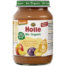 Piure bio de mere si prune pentru copii  6 luni - 190 g