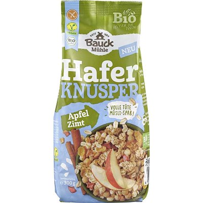 Musli bio crocant cu ovaz mere si scortisoara fara gluten - 300 g