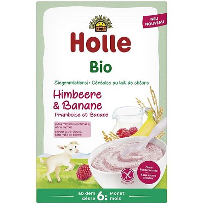 Terci bio cu lapte de capra banane si zmeura fara gluten pentru copii 6 luni - 200 g